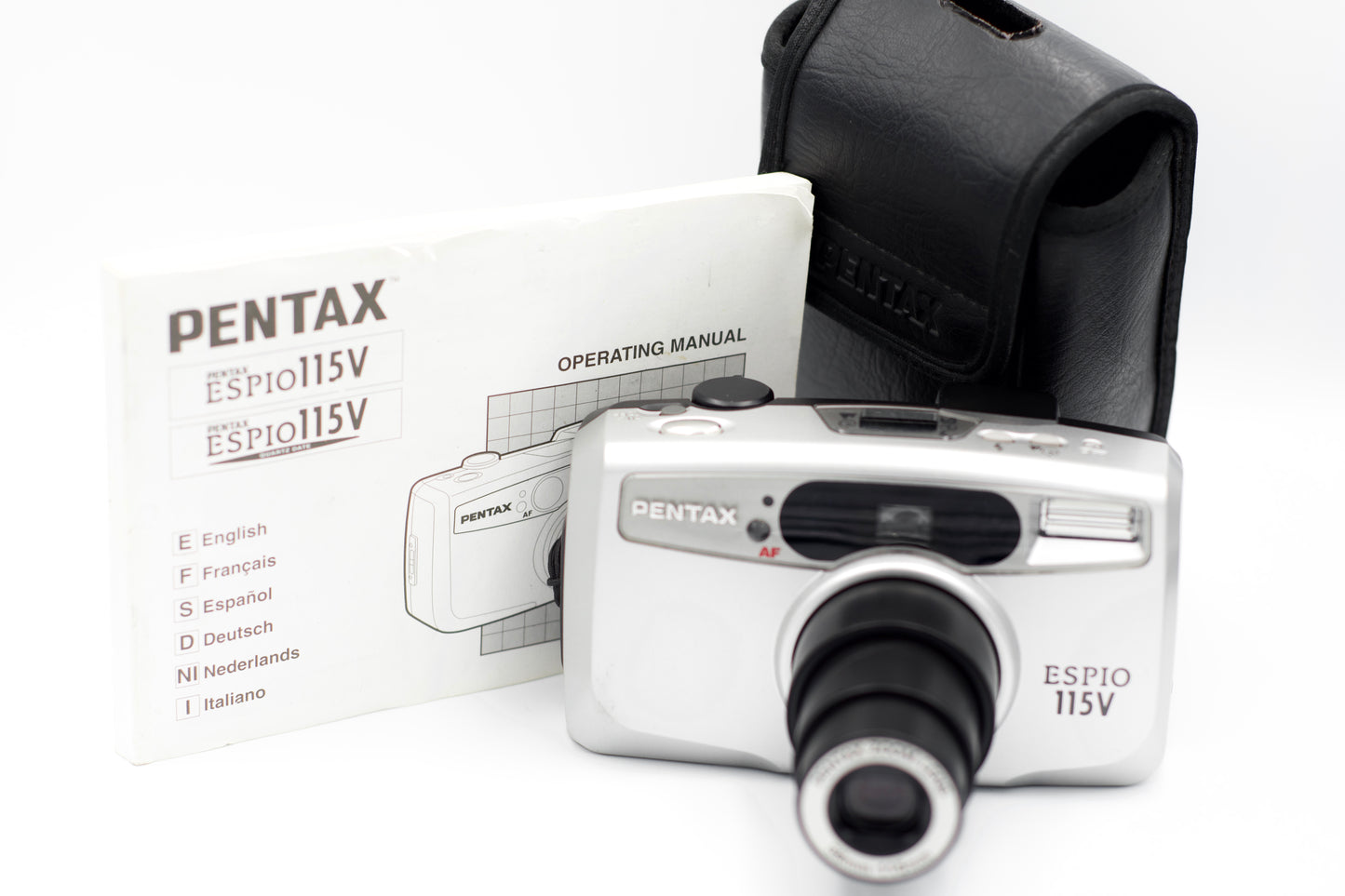 Pentax Espio 115v + Housse de protection en cuir et mode d’emploi